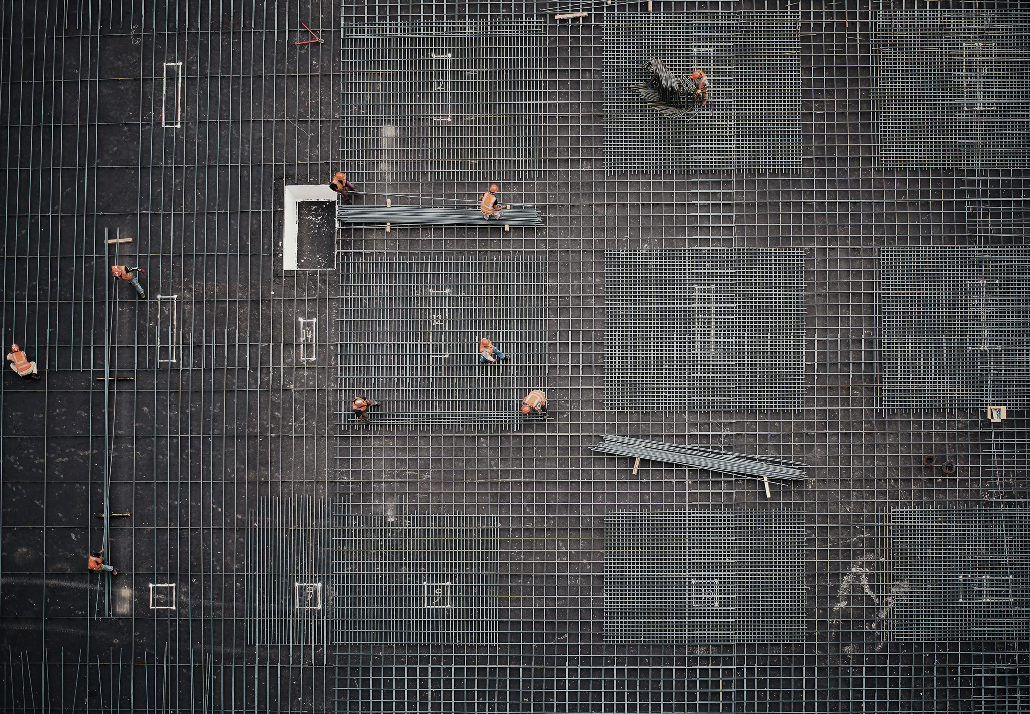 Construction workers on site